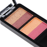 Maxbell Double Color Shimmer Glitter Eyeshadow Powder Palette with Brush Lovely Kumquat