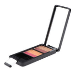 Maxbell Double Color Shimmer Glitter Eyeshadow Powder Palette with Brush Lovely Kumquat
