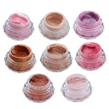Maxbell 8 Jars Portable Beauty Eye Shadow Makeup Palette Shimmer Highlighter Set 01