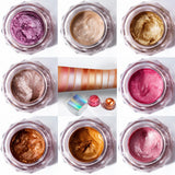 Max 8 Jars Portable Beauty Eye Shadow Makeup Palette Shimmer Highlighter Set 08