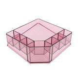 Max 8 Slots Clear Lipstick Display Stand Makeup Cosmetic Organizer Pink