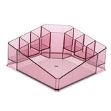 Max 8 Slots Clear Lipstick Display Stand Makeup Cosmetic Organizer Pink