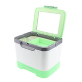 Max Hand-Held Makeup Case Versatile Storage Box Toiletry Case With Mirror Green