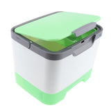 Max Hand-Held Makeup Case Versatile Storage Box Toiletry Case With Mirror Green