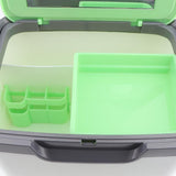 Max Hand-Held Makeup Case Versatile Storage Box Toiletry Case With Mirror Green