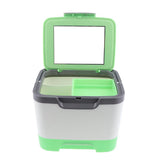 Max Hand-Held Makeup Case Versatile Storage Box Toiletry Case With Mirror Green