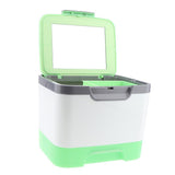 Max Hand-Held Makeup Case Versatile Storage Box Toiletry Case With Mirror Green