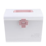 Max Multi-Use Medicine Art Supplies Organizer Box Makeup Storage Case Pink