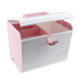 Max Multi-Use Medicine Art Supplies Organizer Box Makeup Storage Case Pink