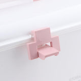Max Multi-Use Medicine Art Supplies Organizer Box Makeup Storage Case Pink