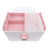 Max Multi-Use Medicine Art Supplies Organizer Box Makeup Storage Case Pink