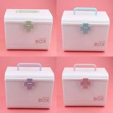 Max Multi-Use Medicine Art Supplies Organizer Box Makeup Storage Case Pink