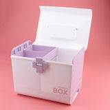 Max Multi-Use Medicine Art Supplies Organizer Box Makeup Storage Case Purple