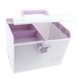 Max Multi-Use Medicine Art Supplies Organizer Box Makeup Storage Case Purple