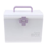 Max Multi-Use Medicine Art Supplies Organizer Box Makeup Storage Case Purple