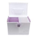 Max Multi-Use Medicine Art Supplies Organizer Box Makeup Storage Case Purple