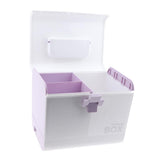 Max Multi-Use Medicine Art Supplies Organizer Box Makeup Storage Case Purple