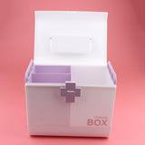 Max Multi-Use Medicine Art Supplies Organizer Box Makeup Storage Case Purple