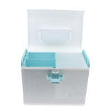 Max Multi-Use Medicine Art Supplies Organizer Box Makeup Storage Case Blue