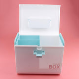 Max Multi-Use Medicine Art Supplies Organizer Box Makeup Storage Case Blue