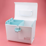 Max Multi-Use Medicine Art Supplies Organizer Box Makeup Storage Case Blue