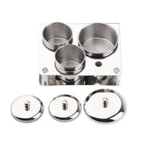 Max 3 Bottles Sanitizer Disinfectant Jar for Hair Nail Tools Sanitizing with Lid