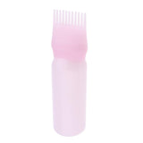 Empty Hair Dye Applicator Dispensing Brush Salon Coloring Bottle 60ml Pink