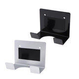 Maxbell Portable Wall Mount Hair Dryer Rack Holder w/ Hook for Universal Hair Dryer Silver