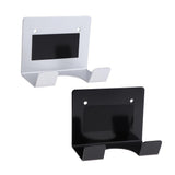 Maxbell Portable Wall Mount Hair Dryer Rack Holder w/ Hook for Universal Hair Dryer Silver