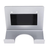 Maxbell Portable Wall Mount Hair Dryer Rack Holder w/ Hook for Universal Hair Dryer Silver