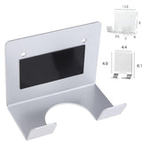 Maxbell Portable Wall Mount Hair Dryer Rack Holder w/ Hook for Universal Hair Dryer Silver