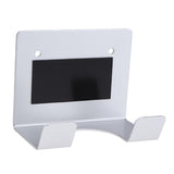 Maxbell Portable Wall Mount Hair Dryer Rack Holder w/ Hook for Universal Hair Dryer Silver