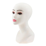 Maxbell PVC Manikin Head Realistic Mannequin Head Wig Stand for Wigs Hat Display White - Aladdin Shoppers