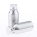 2pcs Empty Aluminum Bottle Cosmetic Storage Container Dispenser Bottle 50ml