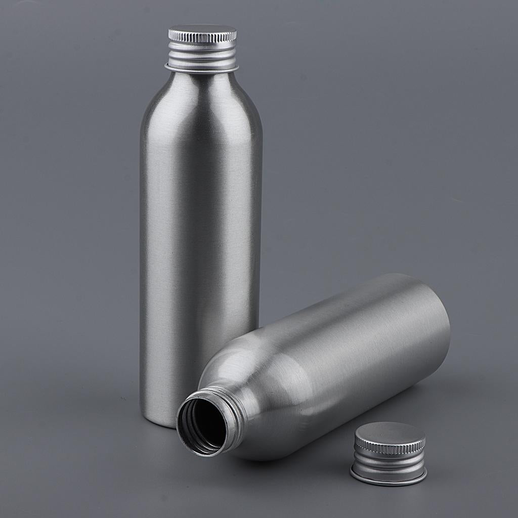 2pcs Empty Aluminum Bottle Cosmetic Storage Container Dispenser Bottle 150ml