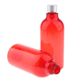 2Pcs Empty Travel Lotion Shampoo Bottles Refillable Containers 500mL Red