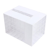 Maxbell 85 Grids Large Acrylic Makeup Organizer Holder Lipsticks Nail Polish Storage White