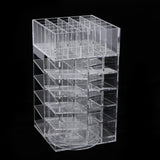 Maxbell Acrylic Rotating Lipstick Organizer Holder Spinning Lipgloss Tower Stand 65 Grids