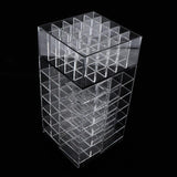 Maxbell Lipstick Organizer Lipgloss Holder Rotating Tower Acrylic Display Rack Clear Black Clear
