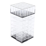 Maxbell Lipstick Organizer Lipgloss Holder Rotating Tower Acrylic Display Rack Clear Black Clear