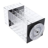 Maxbell Lipstick Organizer Lipgloss Holder Rotating Tower Acrylic Display Rack Clear Black Clear
