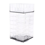 Maxbell Lipstick Organizer Lipgloss Holder Rotating Tower Acrylic Display Rack Clear Black Clear