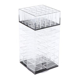 Maxbell Lipstick Organizer Lipgloss Holder Rotating Tower Acrylic Display Rack Clear Black Clear