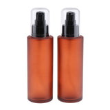 Maxbell 2pcs Empty Spray Pump Bottle Refillable Emulsion Lotions Bottle Glass 100ml