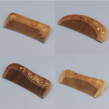 Maxbell Wide Tooth Natural Wooden Hair Comb Anti-static Massage Detangler Comb Character