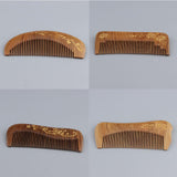 Maxbell Wide Tooth Natural Wooden Hair Comb Anti-static Massage Detangler Comb Character