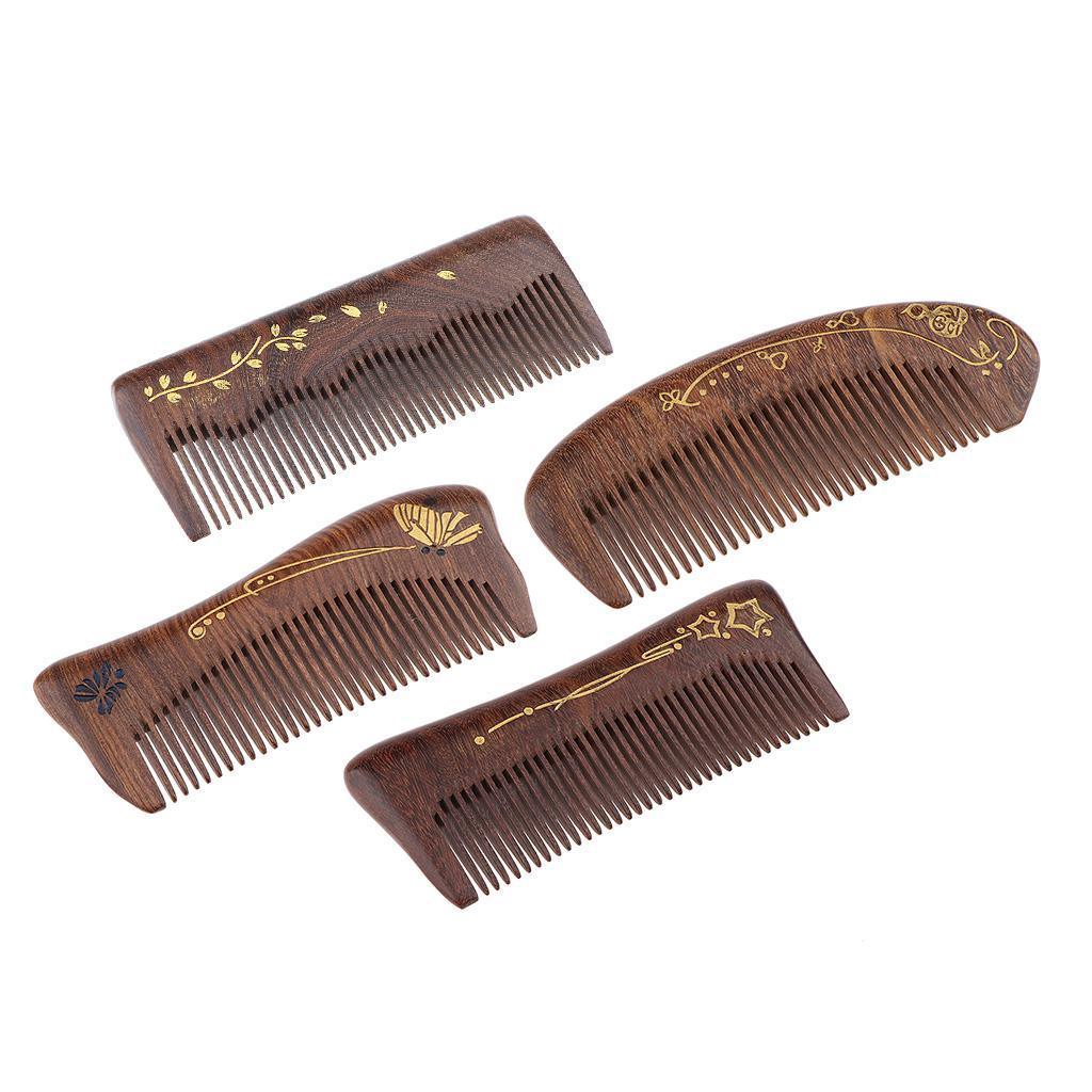Maxbell 5 Premium Hand Made Wide Teeth Wood Comb Pocket Hair Brush Coarse Men Gift Word" - Aladdin Shoppers