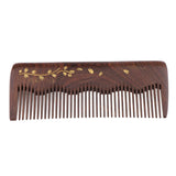 Maxbell 5" Premium Hand Made Wide Teeth Wood Comb Pocket Hair Brush Coarse Men Gift Plants