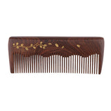 Maxbell 5" Premium Hand Made Wide Teeth Wood Comb Pocket Hair Brush Coarse Men Gift Plants