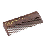 Maxbell 5" Premium Hand Made Wide Teeth Wood Comb Pocket Hair Brush Coarse Men Gift Plants